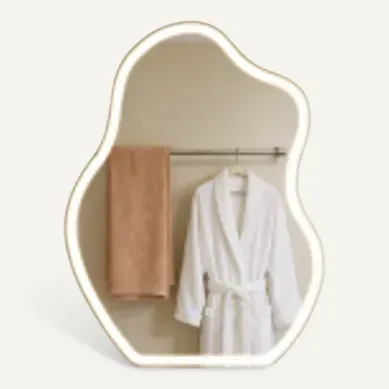 Miroir De Salle De Bain Asymétrique 60×80cm Mural Ip44 Avec Interrupteur Tactile 3000k - 6500k Miroir De Salle De Bain Asymétrique 60×80cm Mural Ip44 Avec Interrupteur Tactile 3000k - 6500k