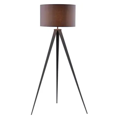 Lampadaire Trépied Lampe De Salon Sur Pied Abat-jour Gris Romanza Lampadaire Trépied Lampe De Salon Sur Pied Abat-jour Gris Romanza