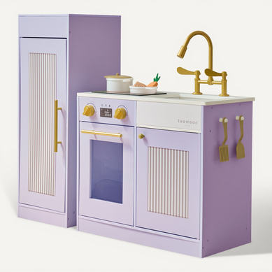 Cuisine Bois Enfant Avec Accessoires, Violette Cuisine Bois Enfant Avec Accessoires, Violette