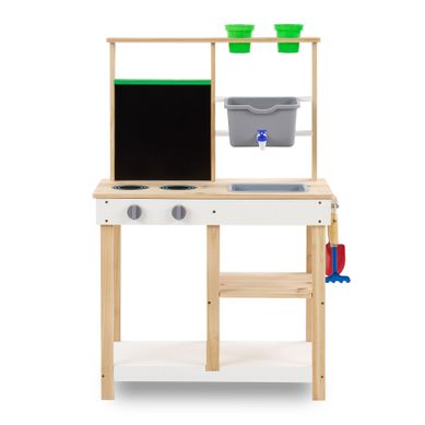 Cuisine Extérieure Bois Avec Accessoires Et évier, 96cm, Beige Cuisine Extérieure Bois Avec Accessoires Et évier, 96cm, Beige