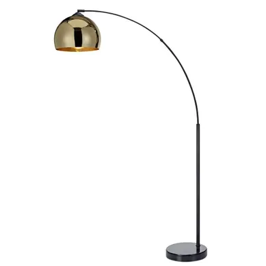 Lampadaire Arquer Arc Lampe De Salon Abat-jour Doré Pied Lampadaire Arquer Arc Lampe De Salon Abat-jour Doré Pied