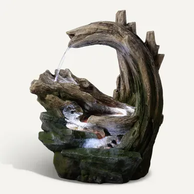 Fontaine Jardin Extérieure Ruisseau Forêt LED, 82cm, Gris Fontaine Jardin Extérieure Ruisseau Forêt LED, 82cm, Gris