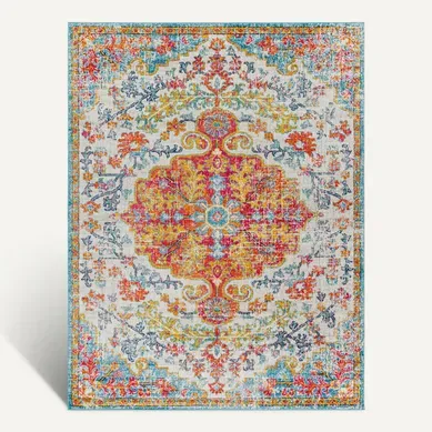 Tapis Vintage Oriental Multicolore/orange/bleu 160x220 Cm Lou