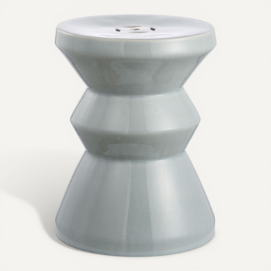 Tabouret De Jardin Simona Bleu Ceramique 36 X 36 X 45 Cm