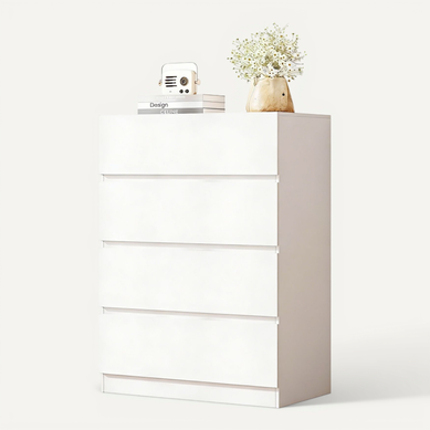 Commode Avec 4 Tiroirs 70x40x96 Cm - Blanc Commode Avec 4 Tiroirs 70x40x96 Cm - Blanc