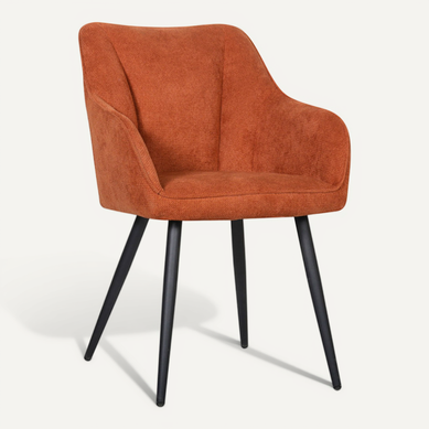 Chaise Repas Rio Terracotta Pieds Métal Noir Chaise Repas Rio Terracotta Pieds Métal Noir