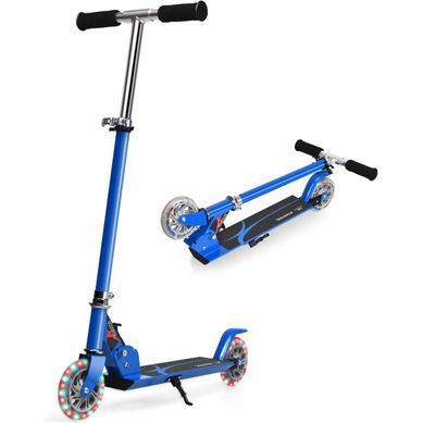 Trottinette Enfant 2 Roues Patinette Enfant Pliable Scooter Enfant Kick Avec LED Lumière Bleu Trottinette Enfant 2 Roues Patinette Enfant Pliable Scooter Enfant Kick Avec LED Lumière Bleu