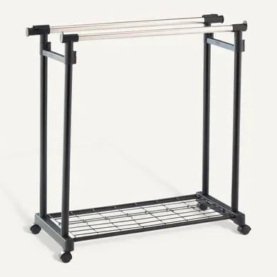 Portant double PALL Noir Portant double PALL Noir vue 3/4