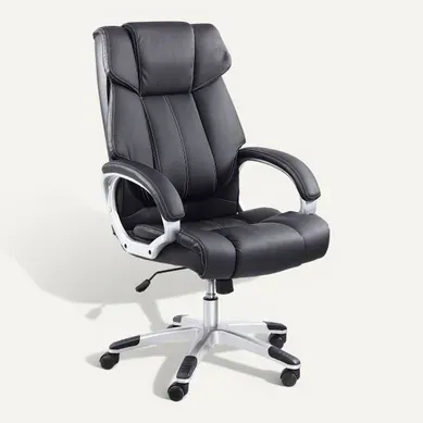 Fauteuil de bureau MARVIN Noir Fauteuil de bureau MARVIN Noir vue 3/4