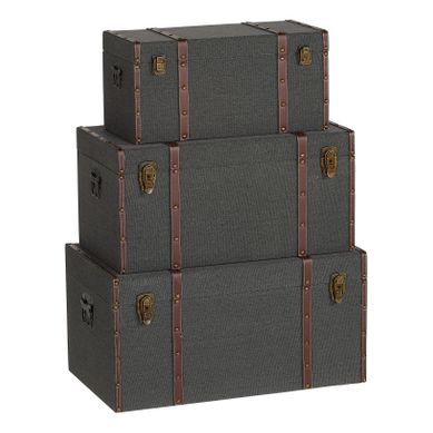 Set 3 malles BUFFALO Gris Set 3 malles BUFFALO Gris vue 3/4