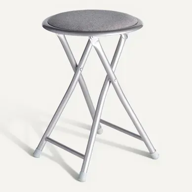 Tabouret pliant TWEED Gris vue 3/4