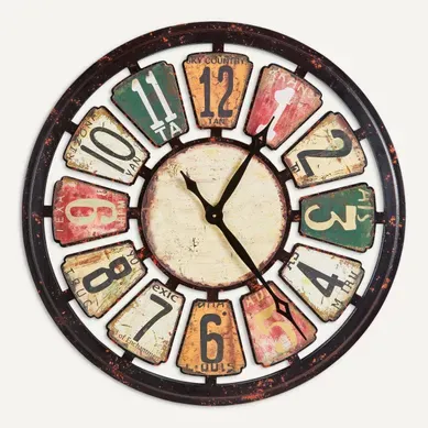 Horloge D.80 cm ATHENA Multicolor Horloge D.80 cm ATHENA Multicolor vue de face