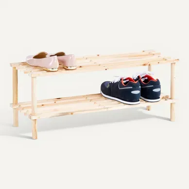 Range chaussures bois HARRY Naturel Range chaussures bois HARRY Naturel vue 3/4