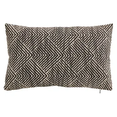Coussin 30x50 cm BOHO Noir vue de face