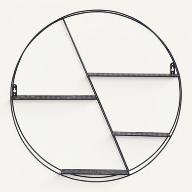 Etagère D60 cm CIRCLE XL Noir Etagère D60 cm CIRCLE XL Noir vue de face