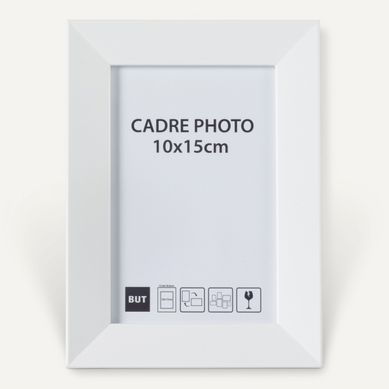 Cadre photo 10x15 cm  Blanc vue de face