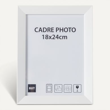 Cadre photo 18x24 cm  Blanc vue de face
