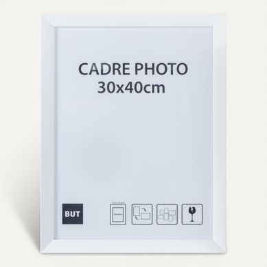 Cadre photo 30x40 cm  Blanc vue de face