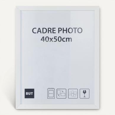 Cadre photo 40x50 cm  Blanc vue de face