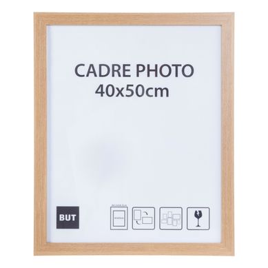 Cadre photo 40x50 cm  chêne vue de face