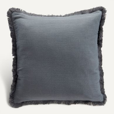 Coussin 40x40 cm ZELINE Gris Coussin 40x40 cm ZELINE Gris vue de face
