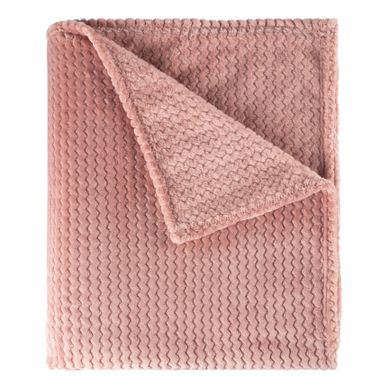 Plaid 130x170 cm ZIGGY Rose Plaid 130x170 cm ZIGGY Rose vue de face