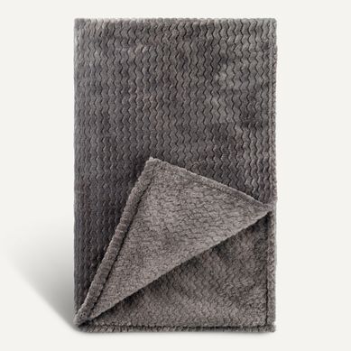 Plaid 130x170 cm ZIGGY Gris Plaid 130x170 cm ZIGGY Gris vue 3/4