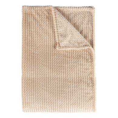 Plaid 130x170 cm ZIGGY beige Plaid 130x170 cm ZIGGY beige vue de face