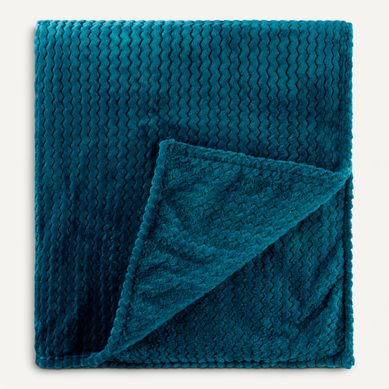 Plaid 220x240 cm ZIGGY Bleu Plaid 220x240 cm ZIGGY Bleu vue 3/4