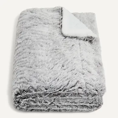 Plaid 130x170 cm BOREAL Gris Plaid 130x170 cm BOREAL Gris vue 3/4