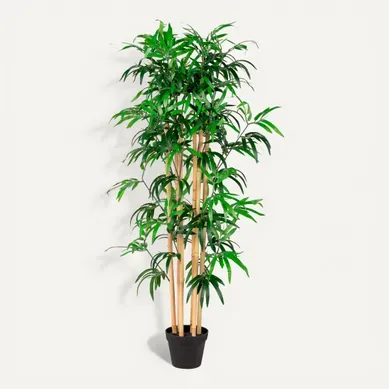 Bambou artificiel H. 130 cm  Vert vue 3/4