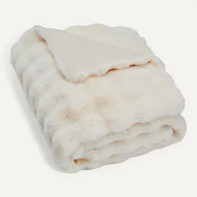Plaid 130x170 cm SWEET Blanc Plaid 130x170 cm SWEET Blanc vue 3/4