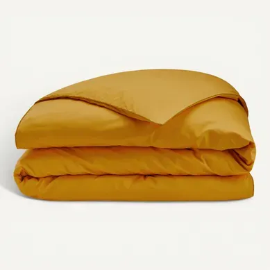 Housse de couette 260x240 cm DREAMEA PERCALE OCRE vue 3/4