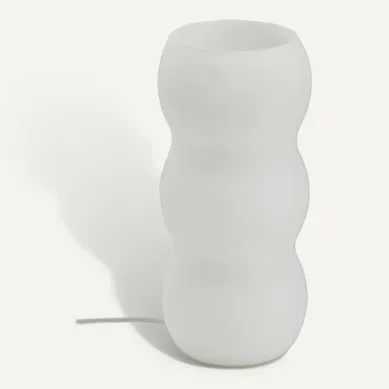 Lampe à poser H. 26 cm LIZZY Blanche Lampe à poser H. 26 cm LIZZY Blanche vue 3/4