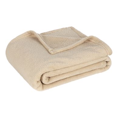 Plaid 130x170 cm TENDRESSE Beige Plaid 130x170 cm TENDRESSE Beige vue 3/4