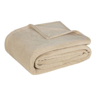 Plaid 220x240 cm TENDRESSE Beige Plaid 220x240 cm TENDRESSE Beige vue 3/4