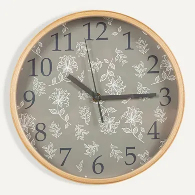 Horloge fleurs Ø 25,5 cm ISABEAU Multicouleur Horloge fleurs Ø 25,5 cm ISABEAU Multicouleur vue de face