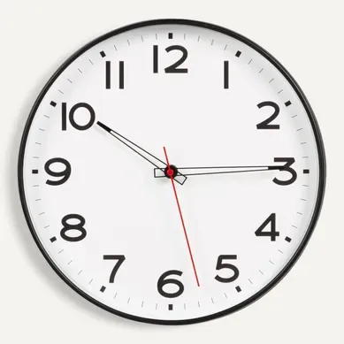 Horloge Ø 30 cm LOUNES Blanc Horloge Ø 30 cm LOUNES Blanc vue de face