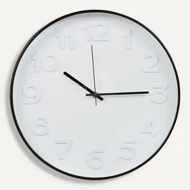 Horloge Ø 40 cm MAELIS Blanc Horloge Ø 40 cm MAELIS Blanc vue de face