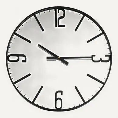 Horloge Ø 60 cm ROMY Noir Horloge Ø 60 cm ROMY Noir vue de face