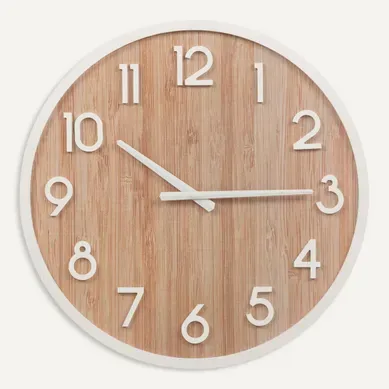 Horloge Ø 50 cm ASTRID Naturel Horloge Ø 50 cm ASTRID Naturel vue de face