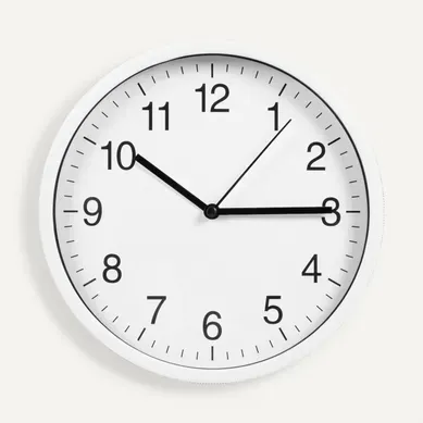 Horloge Ø 20 cm HOUR 4 Blanc Horloge Ø 20 cm HOUR 4 Blanc vue de face