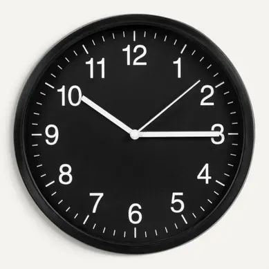 Horloge Ø 20 cm HOUR 4 Noir Horloge Ø 20 cm HOUR 4 Noir vue de face