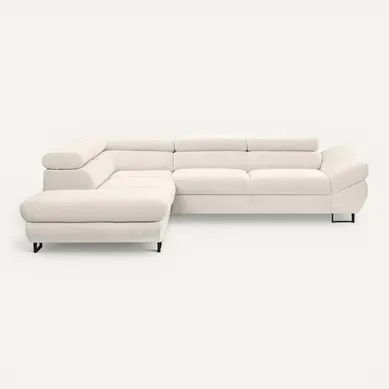 Canapé d'angle convertible OCTAVE tissu Curio gauche droit vue de face
