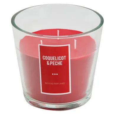 Bougie 500g ALINA Coquelicot et pêche vue 3/4