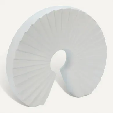 Statue H. 23,5 cm VAGON Blanc vue 3/4