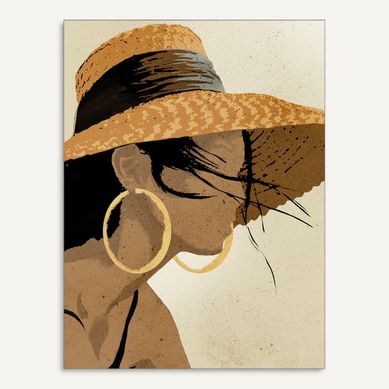 Toile portrait 28x38 cm Isaia Beige Toile portrait 28x38 cm Isaia Beige vue de face