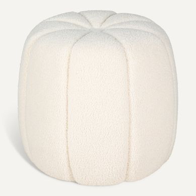 Pouf H. 44 cm VADIM Blanc Pouf H. 44 cm VADIM Blanc vue 3/4