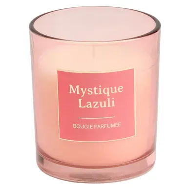 Bougie H. 10 cm MYSTI Rose vue 3/4