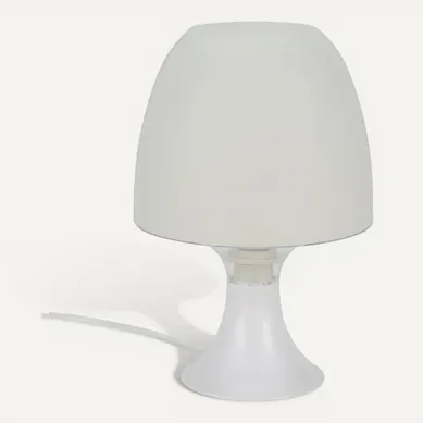 Lampe de chevet H. 24 cm JUNE Blanche Lampe de chevet H. 24 cm JUNE Blanche vue 3/4